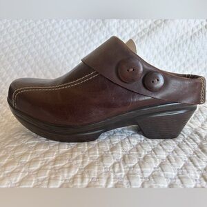 Sanita Brown Clog Leather Mule